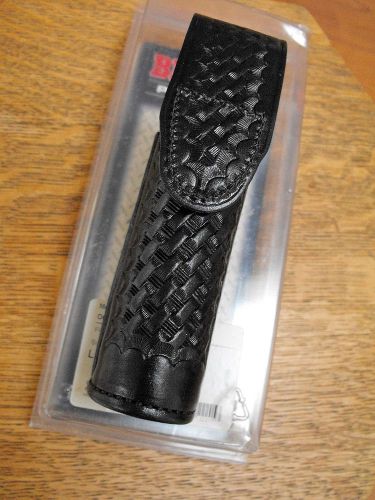 BIANCHI 36A PATROLTEK BLACK LEATHER BASKET WEAVE OC/MACE SPRAY HOLDER sz L NEW