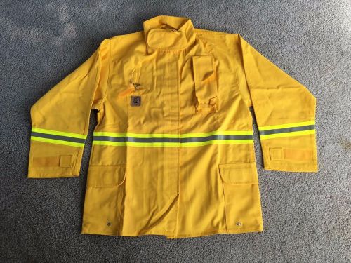 Firefighter wildland/brush fire jacket w/reflector stripes xl for sale