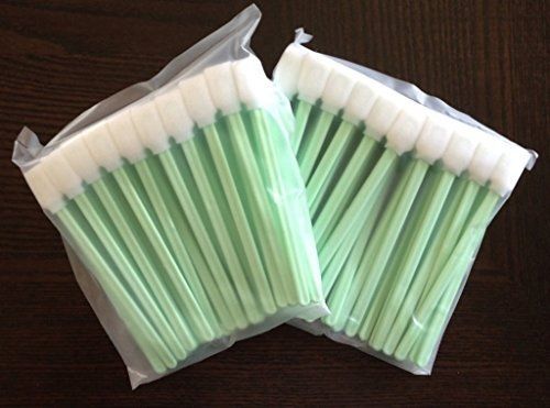 Sayhi 2 Pack of 50 Pieces Solvent Swabs Sponges Rod Cleaning for Large Format