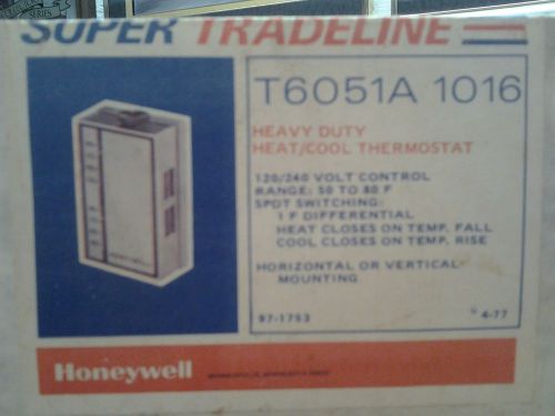 HONEYWELL HEAVY DUTY HEAT/COOL THERMOSTAT MODEL T6051A 1016 NEW IN BOX !!!
