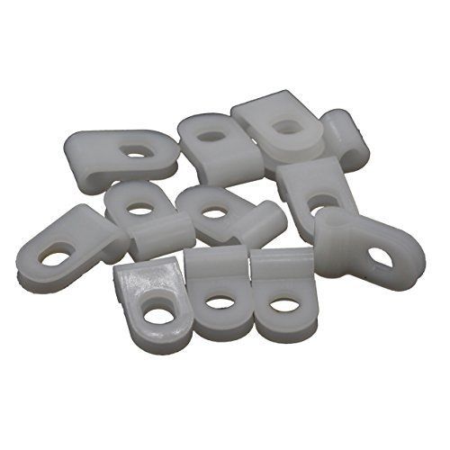 Yongcun CCR4031 Cable Clamp Clip Nylon R type White Pack of 100PCS(Fit Cable