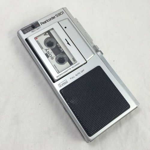 Olympus Pearlcorder S901 Micro-Cassette Metal #146776, Works!