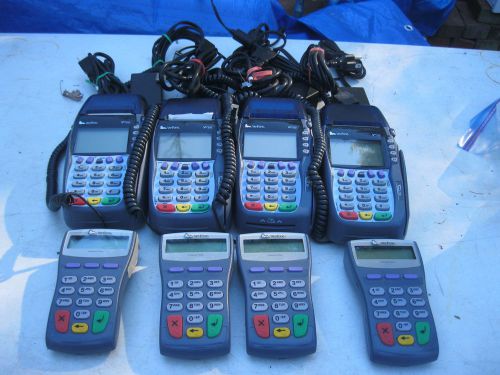 Verifone VX570 Credit Card Machines with Pin Pad and power supply Lot of 4