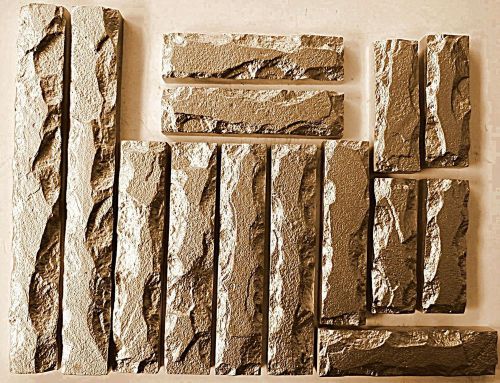 Polyurethane  molds set  bricks stone Form Gypsum Tiles Concrete STAMP facing