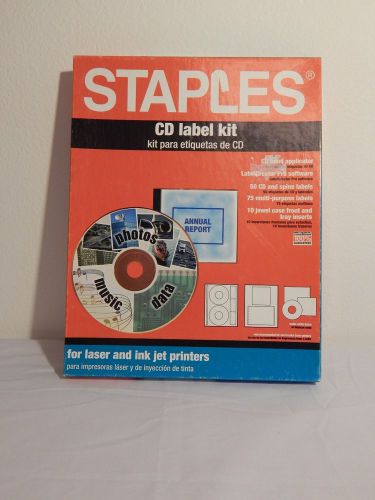 Staples CD Label Kit for Laser and Ink Jet Printers Open Box EUC 135 Pieces