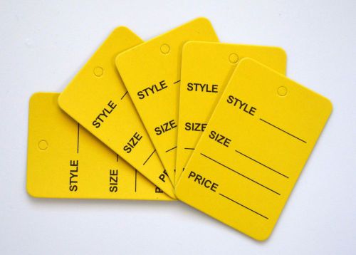 5000 Yellow Merchandise Price Jewelry Garment Store Paper Small Tags 4.5x2.5cm