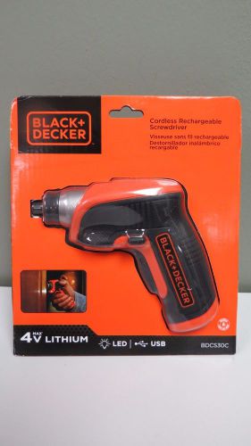 Black &amp; decker cordless rechargeable screwdriver for sale