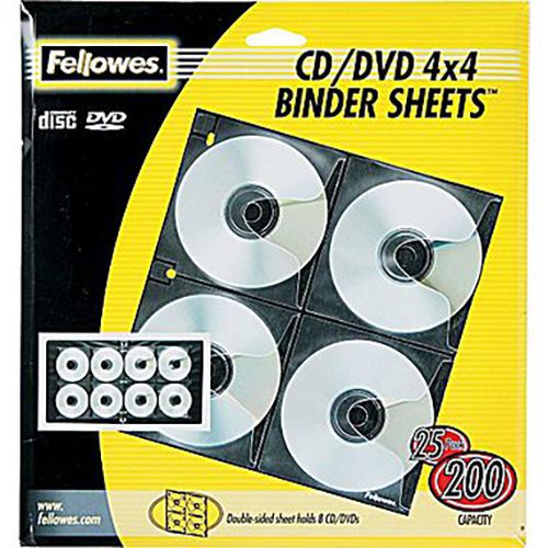 Fellowes CD &amp; DVD Binder Sheets 25 Sheets
