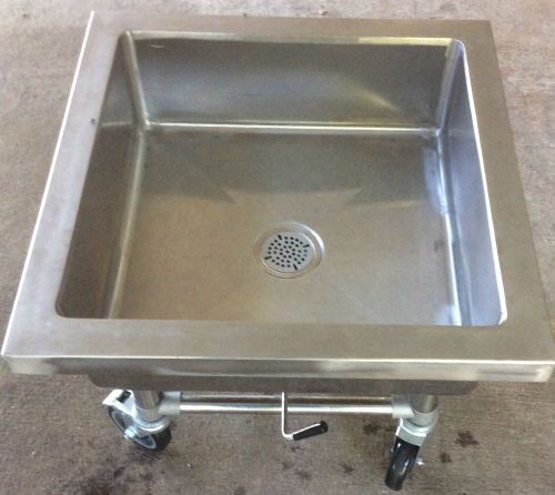 26&#034; Mobile Soak Sink, Stainless, Portable, Rolling, Soak, Thaw, Portable