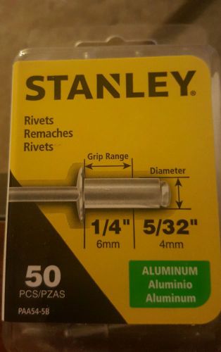 Stanley Paa54-5b Aluminum Rivets, 5/32 Inch X 1/4 Inch, Pack Of 50