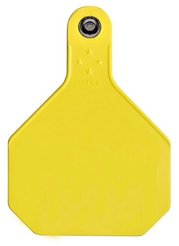 Y-TEX 7913000 ALL AMERICAN 4-STAR BLANK TAGS, LARGE, YELLOW, PACK OF 25, NEW!