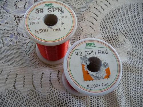 Mws wire industries 2 spools of magnet wire for speakers etc. 39ga &amp; 42ga for sale