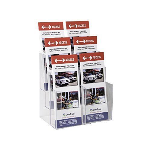 Clear-Ad - LHF-S106 - Acrylic 6-Pocket Brochure Holder Pack of 2