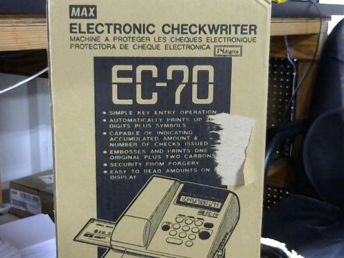 MAX CO EC-70 Electronic Checkwriter