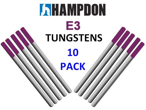 1.6mm - thoriated replacement tig tungsten electrodes. pack of 10 purple - 162wr for sale