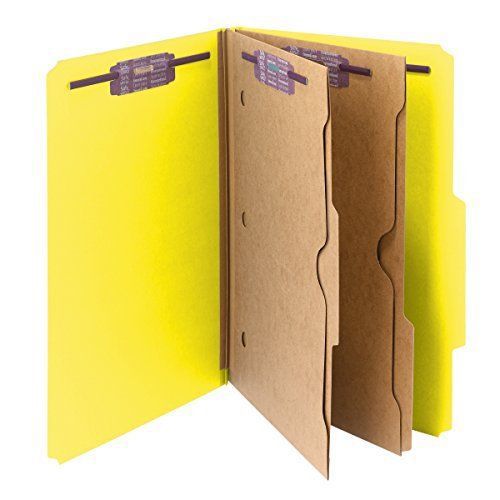 Smead Pressboard Classification File Folder with Wallet Divider and SafeSHIELD?