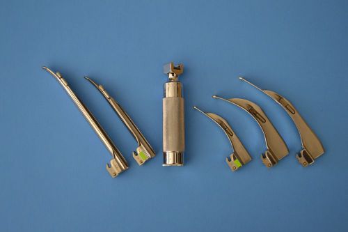 Standard Laryngoscope Intubation Set Mac and Miller Blades and handle