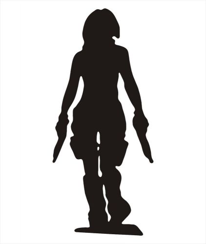 Gun girl car vinyl sticker decals truck window bumper decor sg42 for sale