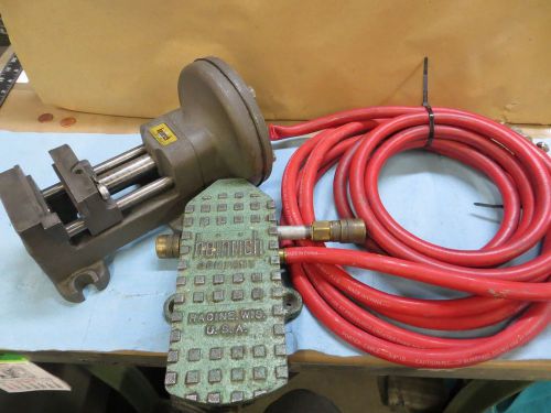 3&#034; Heinrich Model 33-3 Pneumatic Vise with Foot Pedal and hose *620