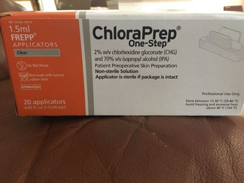 Chloraprep 260299 FREPP Clear Applicators 1.5ml