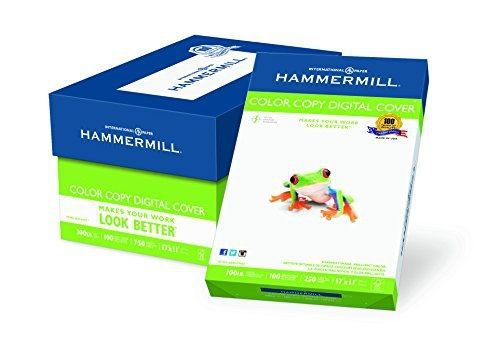 Hammermill paper, color copy digital cover, 100 lb, 17 x11, 100 bright, 750 for sale