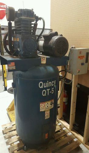 Quincy qt-5 vertical 80 gallon 5hp 2 stage air compressor for sale