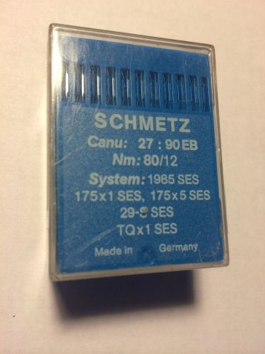 100 pc SCHMETZ sewing machine needles 1985 SES 175x1 SES Nm 80/12