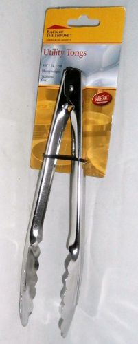 TABLECRAFT UTILITY TONGS 9.5&#034; LONG Commercial Quality Stainless Steel
