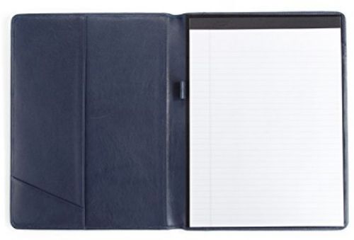 Standard padfolio - full grain leather - navy (blue) for sale