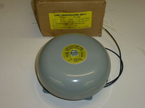 NOS! LEE ELECTRIC INC. 6&#034; HEAVY DUTY UNDERDOME BELL SIGNAL, 24, GRAY, #3600