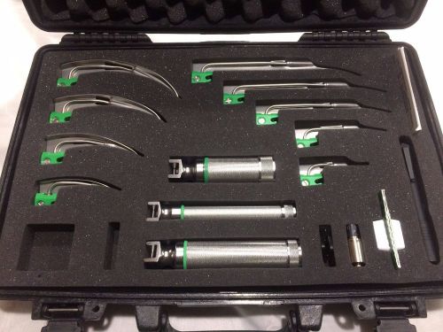 New welch allyn mil5062 fiber optic comprehensive laryngoscope kit with case for sale