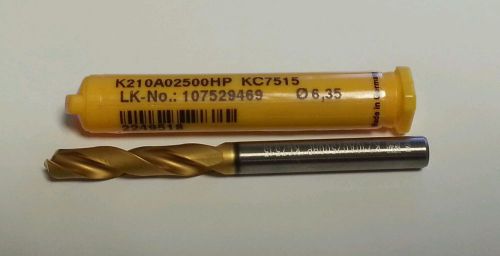 Kennametal .250&#034; Solid Carbide Coolant Thru Drill TiCN coated K210A02500HP