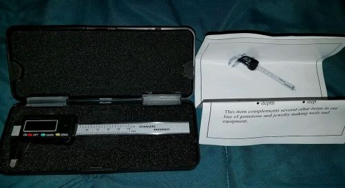 100mm high quality 4&#034; digital display caliper w/ black case sae stainless metric for sale