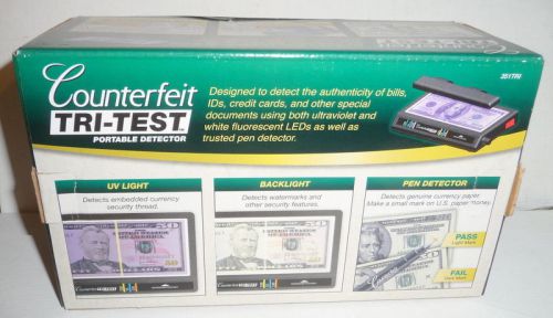 Dri mark Counterfeit Triple TRI-TEST Portable Detector Black DRI351TRI w/Pen NEW