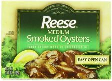 Reese Medium Smoked Oysters, 3.7-Ounce, 10-Count Cans