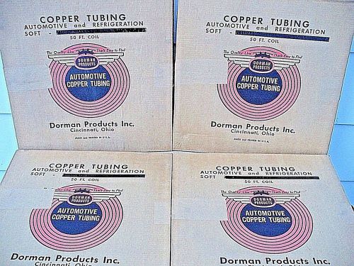 Vintage 1960s nos dorman products automotive refrigeration copper tubing 1/2x50&#039; for sale
