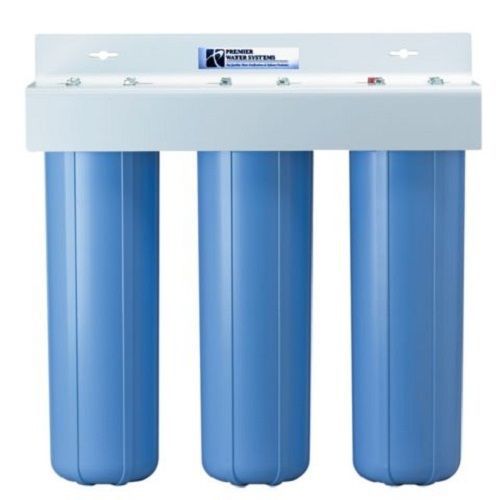 Triple big blue 20&#039;&#039; water filter system 1&#034; sediment/carbon block/kdf85-gac for sale