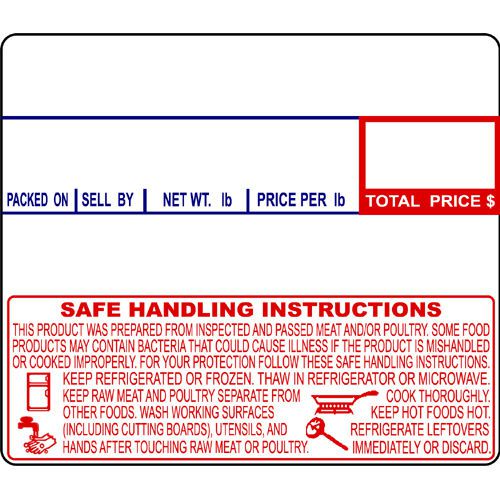 CAS LP-1000 #8030 Non-UPC Safe Handling Thermal Labels