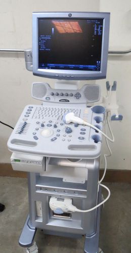 GE Logiq P5 ultrasound unit w/ 1 probe, printer, etc.  Guaranteed