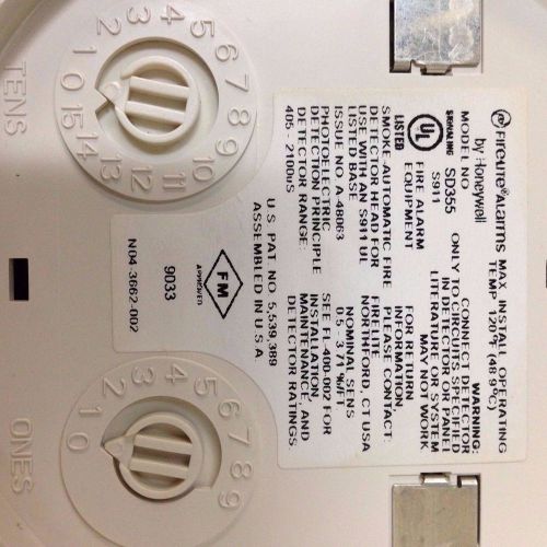 Fire Lite Alarms (Honeywell) SD355 Photoelectric Smoke Detector