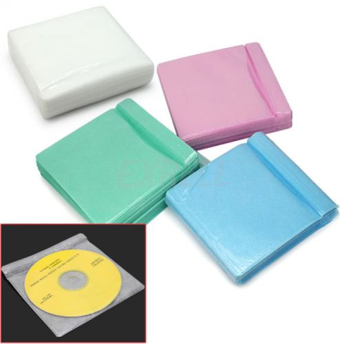 100x Useful CD DVD Disc Cover Storage Case Plastic Sleeve Holder Wallet Package