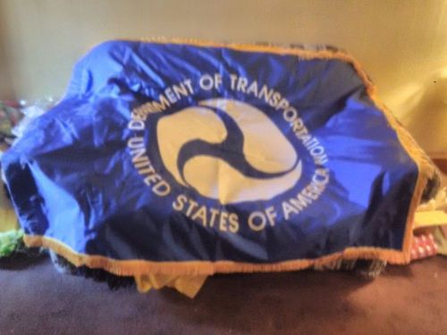 VINTAGE LARGE UNITED STATES DEPARTMENT OF TRANSPORTATON FLAG 66 X 53 INCHES