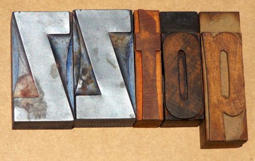 ZZ Top, wood &amp; metal Type very old, Letterpress Printing, Lead, Collectible