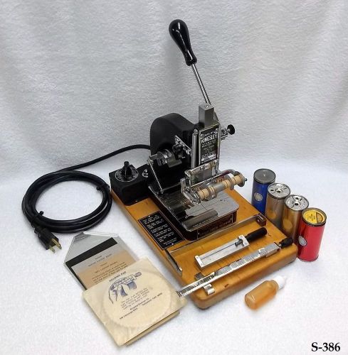 Kingsley Machine - Model M-50 1-Line &amp; Accessories - hot foil stamping Machine