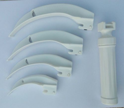 Macintosh Laryngoscope Set, Disposable Plastic Bright &amp; Whitest LED illumination