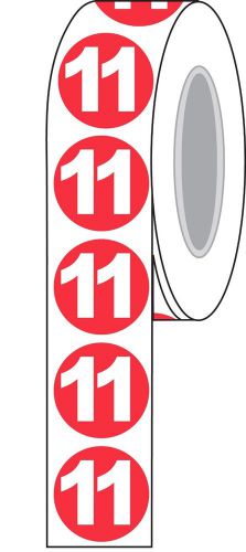 1-1/2&#034; Diameter &#034;11&#034; Inventory Control Label Compulabel (821693)