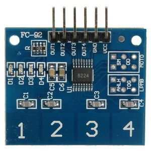 5pc-6pin TTP224 4 Channel Digital Touch Sensor Switch Module Capacitive Module