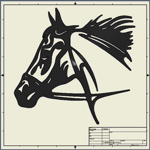 Dxf File ( horse_head )
