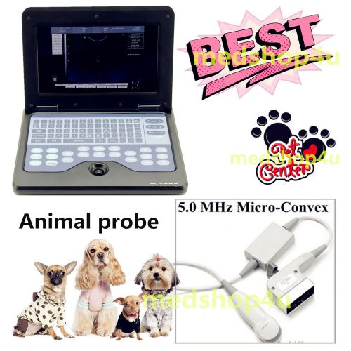 CMS600P2-VET Veterinary  Full Digital Portable Ultrasound Scanner +Cardiac Probe