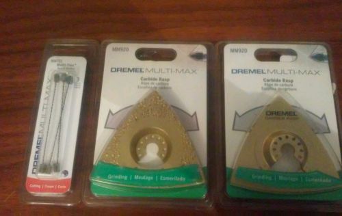 Two Dremel MM920 Carbide Rasp And One Dremrl MM721